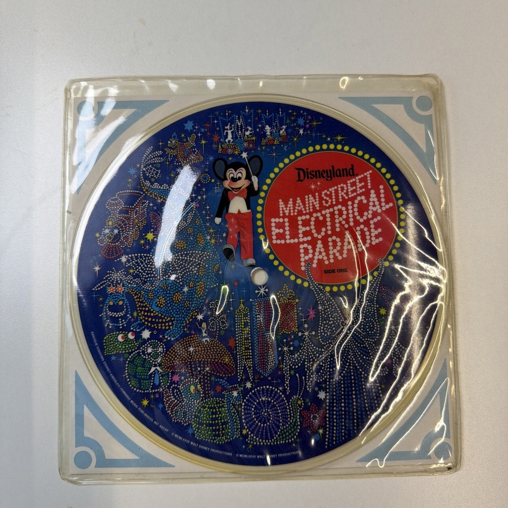 Vintage 1977 Disney Main Street Electrical Parade 7" Disc Vinyl Record Mickey
